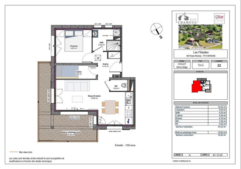 Appartement - 44 m² - 3 pièces