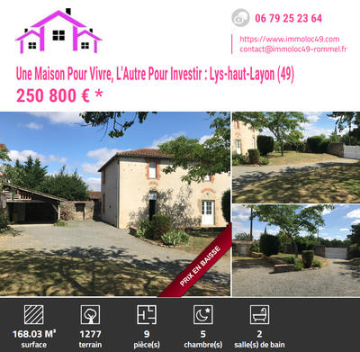 Maison - 168 m² - 9 pièces