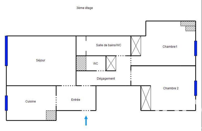 Appartement - 76 m² - 3 pièces