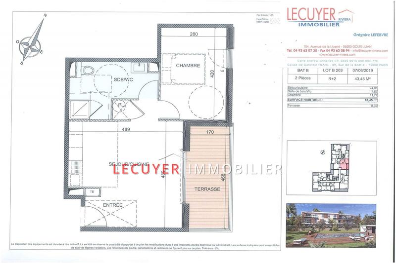 Appartement - 43 m² - 2 pièces