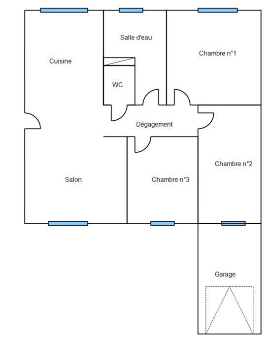 Maison - 70 m² - 4 pièces