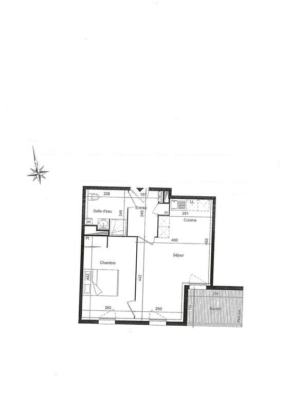 Appartement - 43 m² - 2 pièces