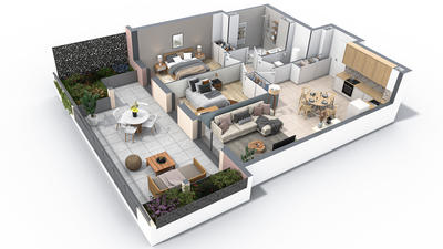 Appartement - 68 m² - 3 pièces