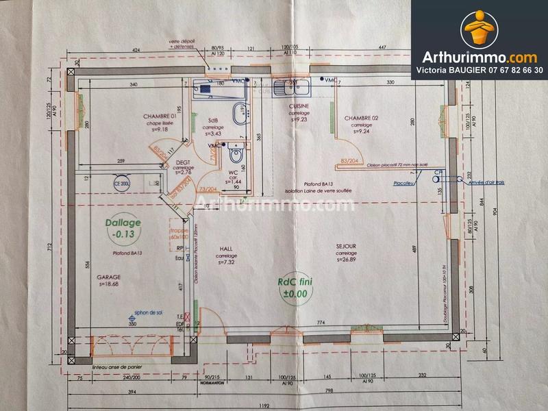 Maison - 69 m² - 3 pièces