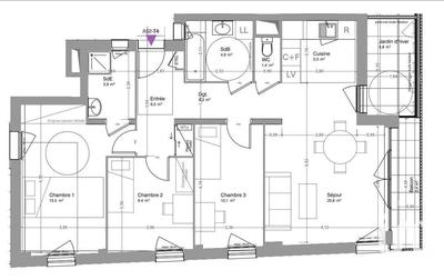 Appartement - 82 m² - 4 pièces