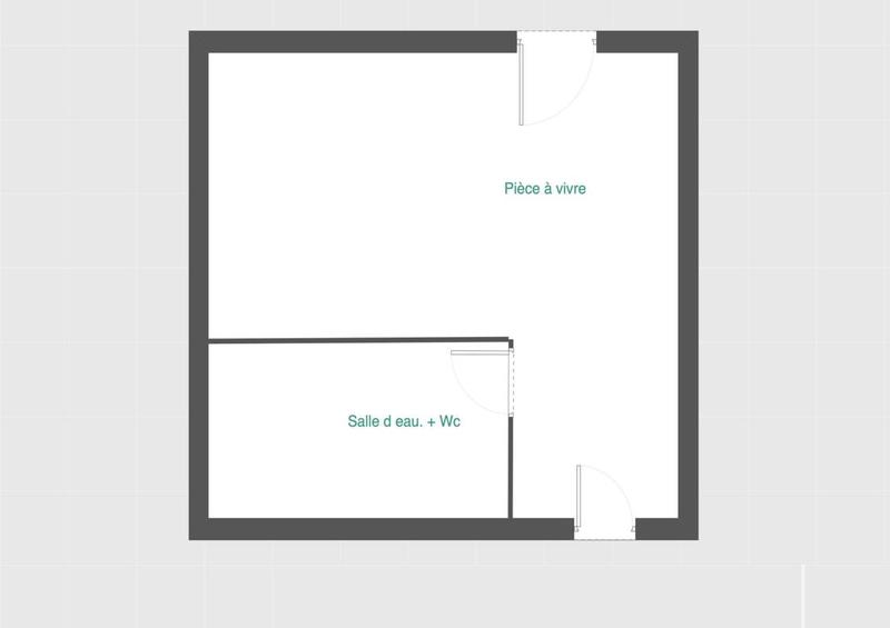 Studio - 19 m² - 1 pièce