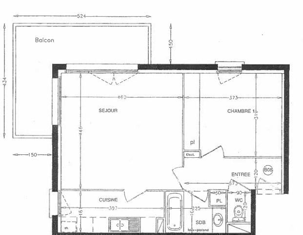 Appartement - 48 m² - 2 pièces