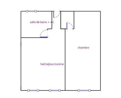 Appartement - 33 m² - 2 pièces