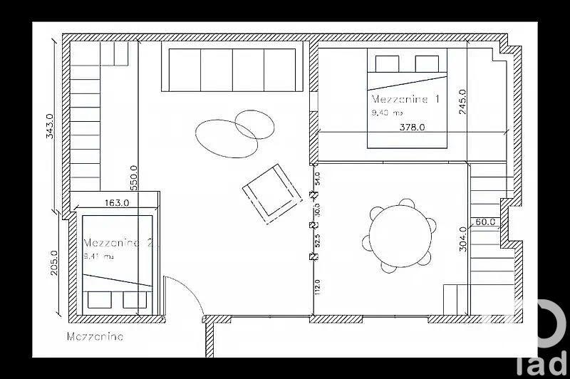 Studio - 57 m² - 1 pièce