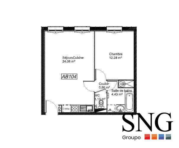 Appartement - 37 m² - 2 pièces