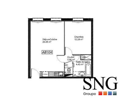 Appartement - 37 m² - 2 pièces