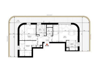 Appartement - 59 m² - 3 pièces