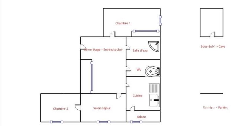 Appartement - 55 m² - 3 pièces