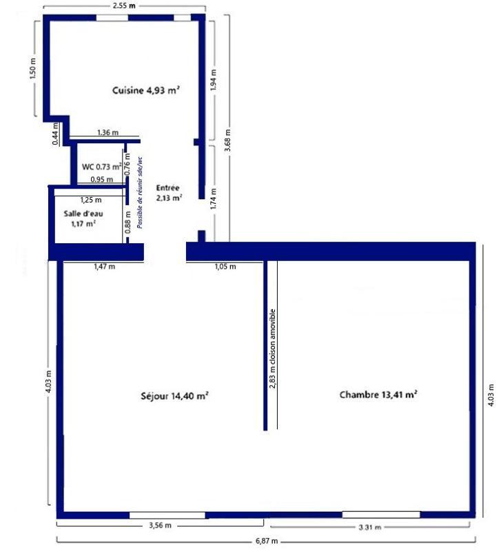 Appartement - 37 m² - 2 pièces
