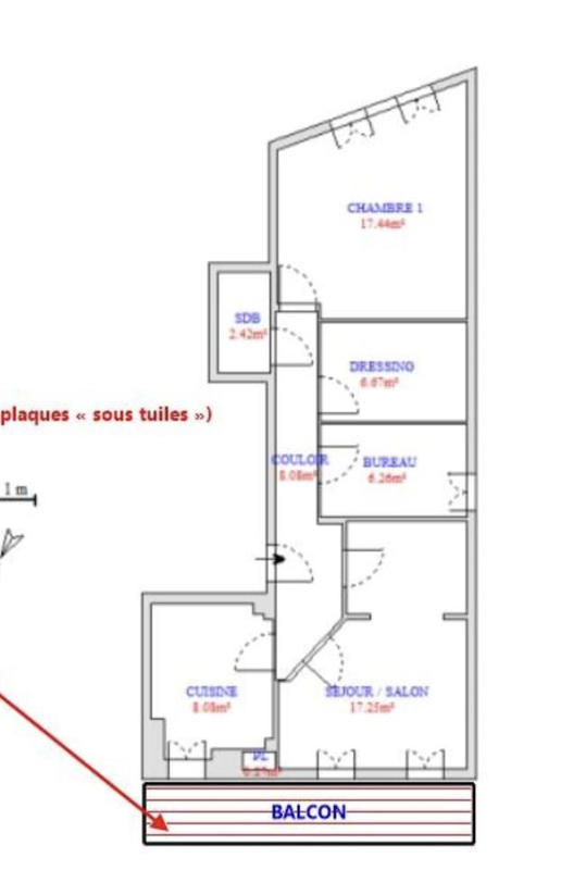Appartement - 66 m² - 2 pièces