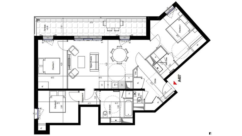 Appartement - 83 m² - 4 pièces
