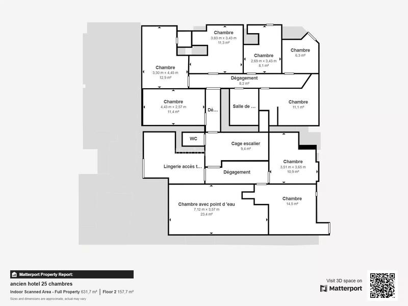 Immeuble - 650 m² - 29 pièces