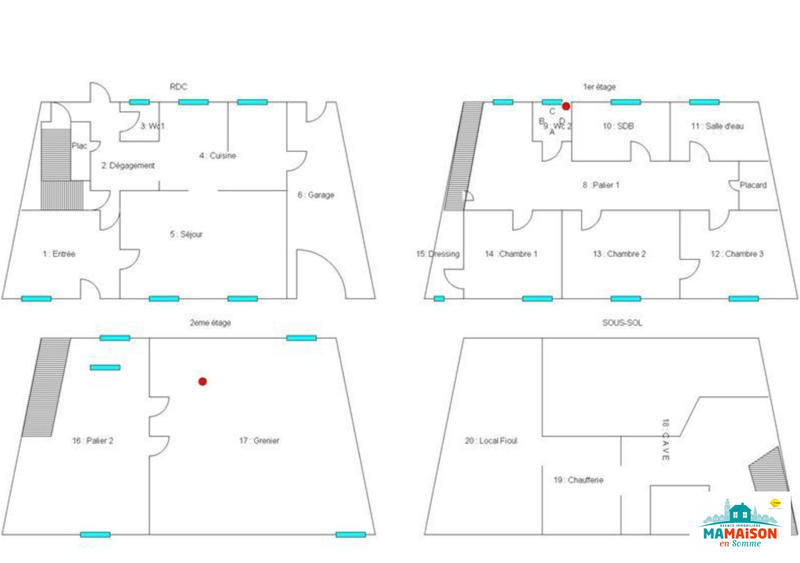Maison traditionnelle - 230 m² - 6 pièces