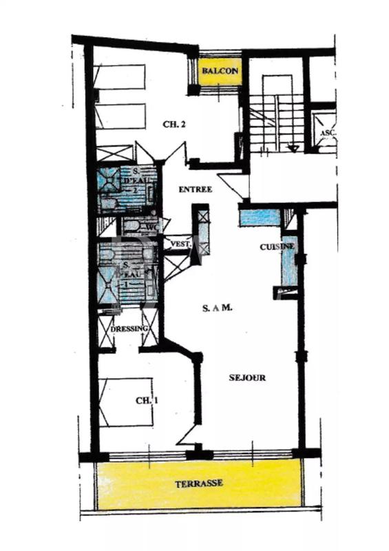 Appartement - 95 m² - 3 pièces