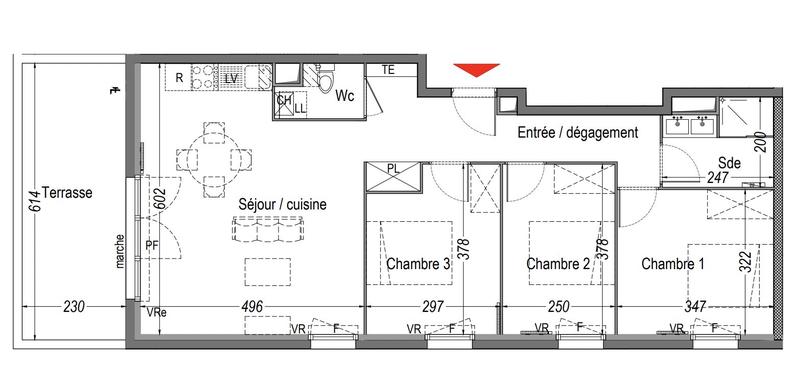 Appartement - 75 m² - 4 pièces