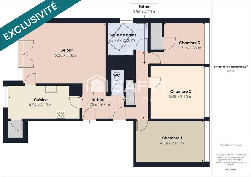 Appartement - 81 m² - 4 pièces