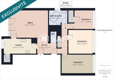 Appartement - 81 m² - 4 pièces