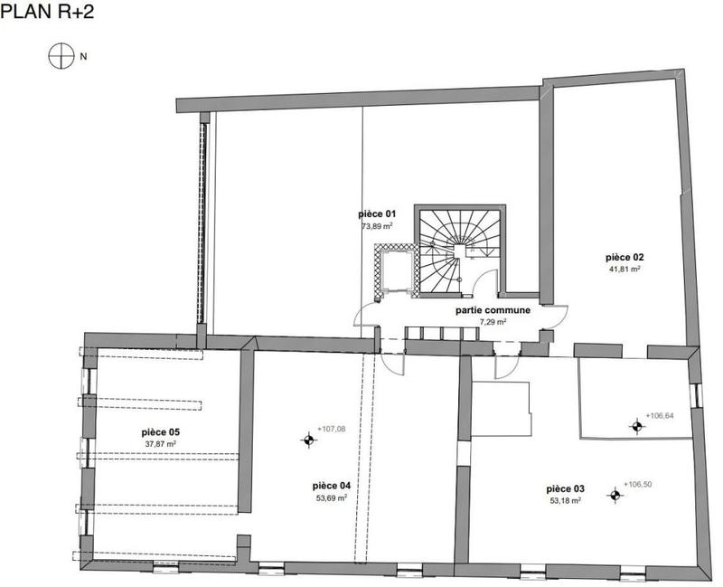 Bureau - 257 m² - 1 pièce