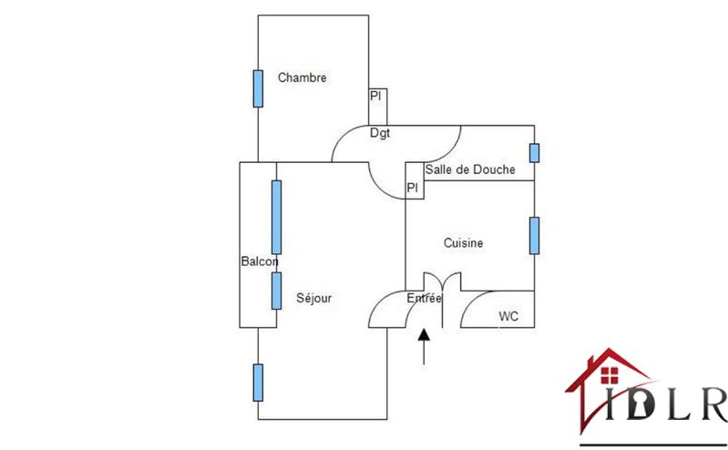 Appartement - 54 m² - 2 pièces