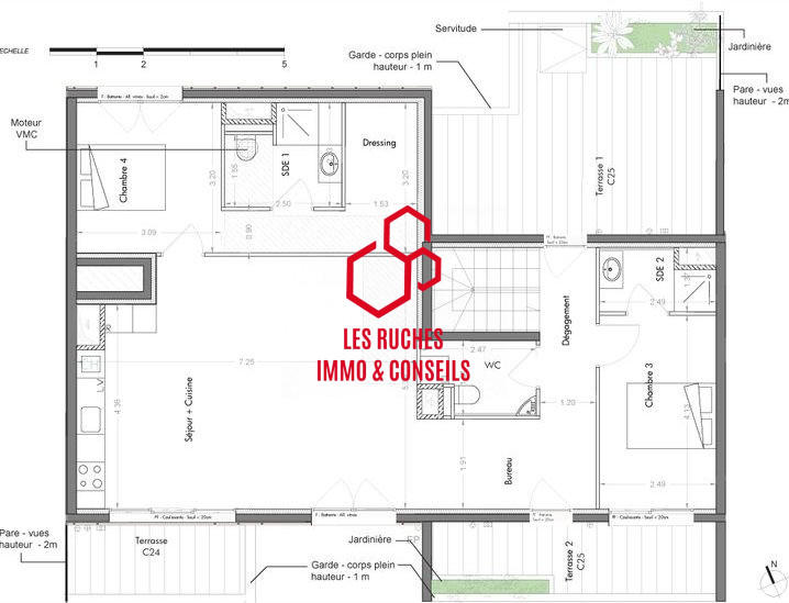 Appartement - 125 m² - 4 pièces