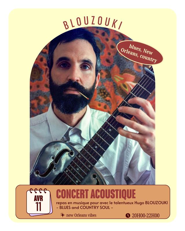 Concert Acoustique Blues Country avec Blouzouki