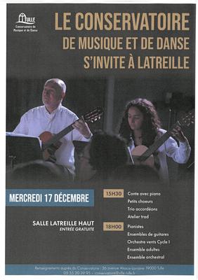 Le Conservatoire de musique et de danse s'invite à Latreille