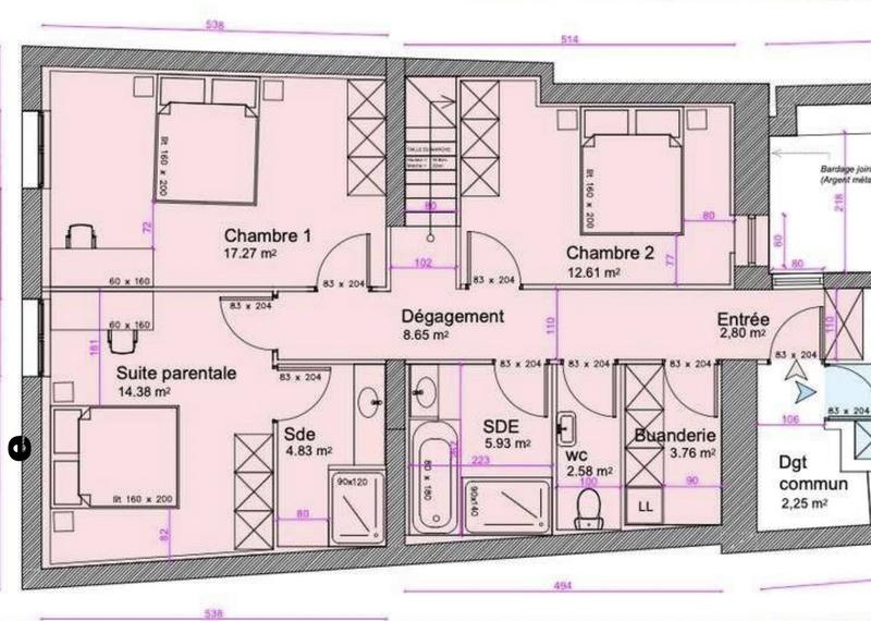 Appartement - 108 m² - 4 pièces