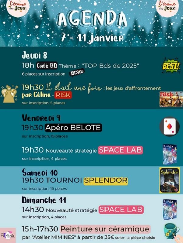 Début janvier à l'écume des jeux