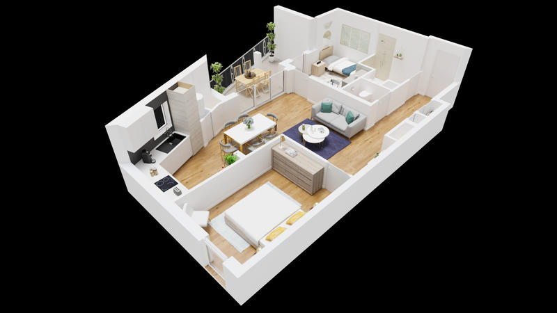 Appartement - 62 m² - 3 pièces