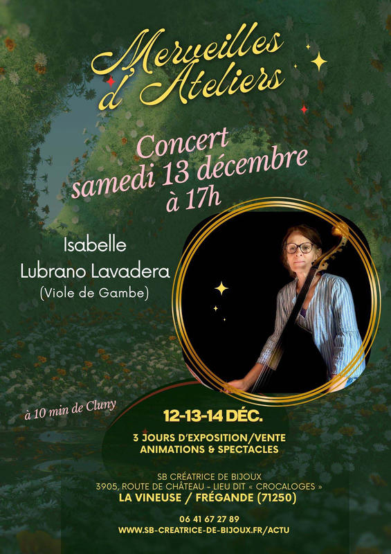 Concert intimiste Isabelle Lubrano à la Viole de Gambe