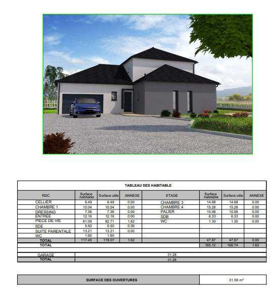 Maison - 165 m² - 7 pièces