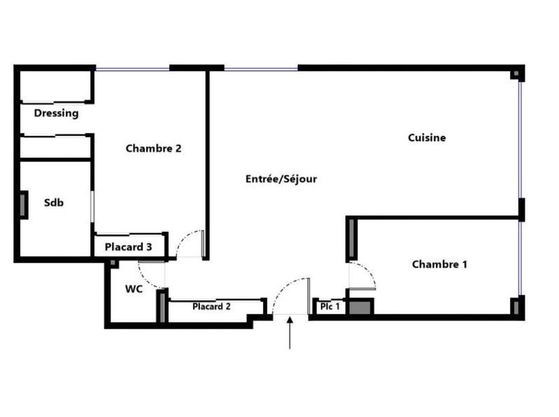 Appartement - 68 m² - 3 pièces