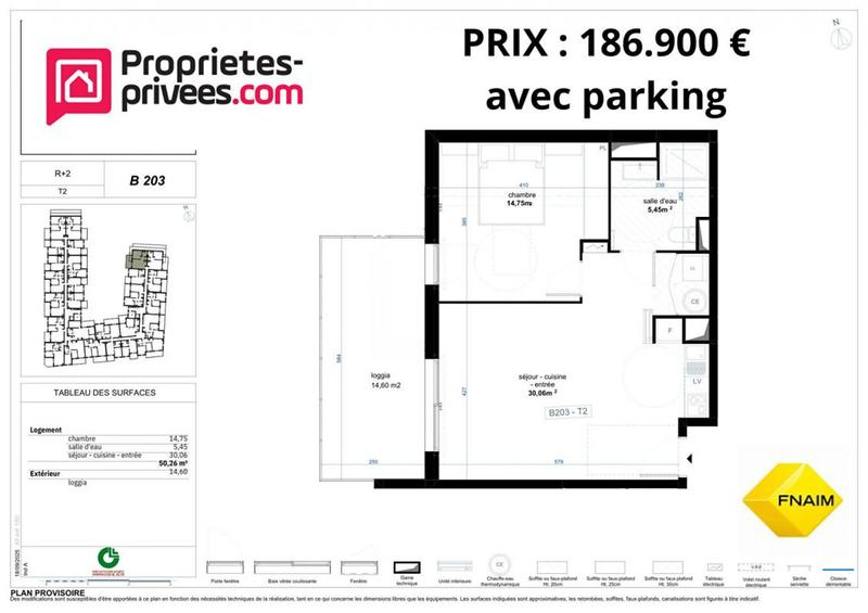 Appartement - 40 m² - 2 pièces