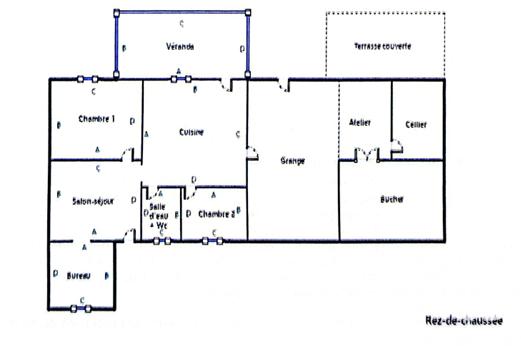 Maison de village - 93 m² - 5 pièces