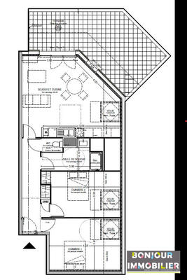 Appartement - 71 m² - 3 pièces