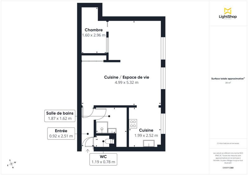 Appartement - 40 m² - 2 pièces