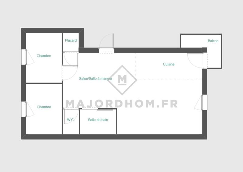 Appartement - 65 m² - 3 pièces