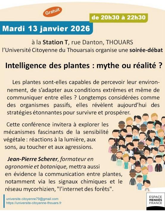 Conférence : intelligence des plantes - mythe ou réalité ?