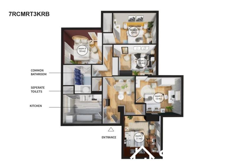 Chambre - 10 m² - 1 pièce