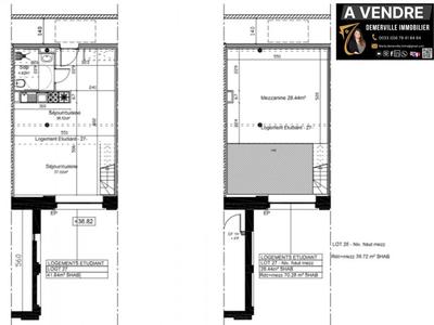 Appartement - 70 m² - 2 pièces