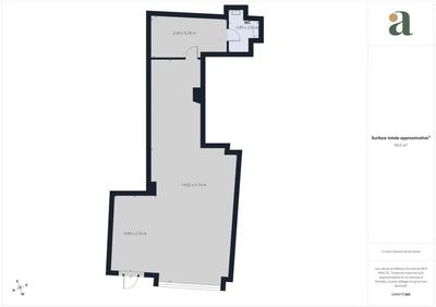 Local commercial - 120 m² - 2 pièces