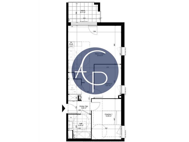 Appartement - 59 m² - 3 pièces