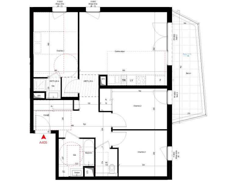 Appartement - 78 m² - 4 pièces
