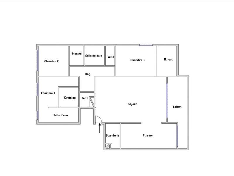 Appartement - 125 m² - 4 pièces