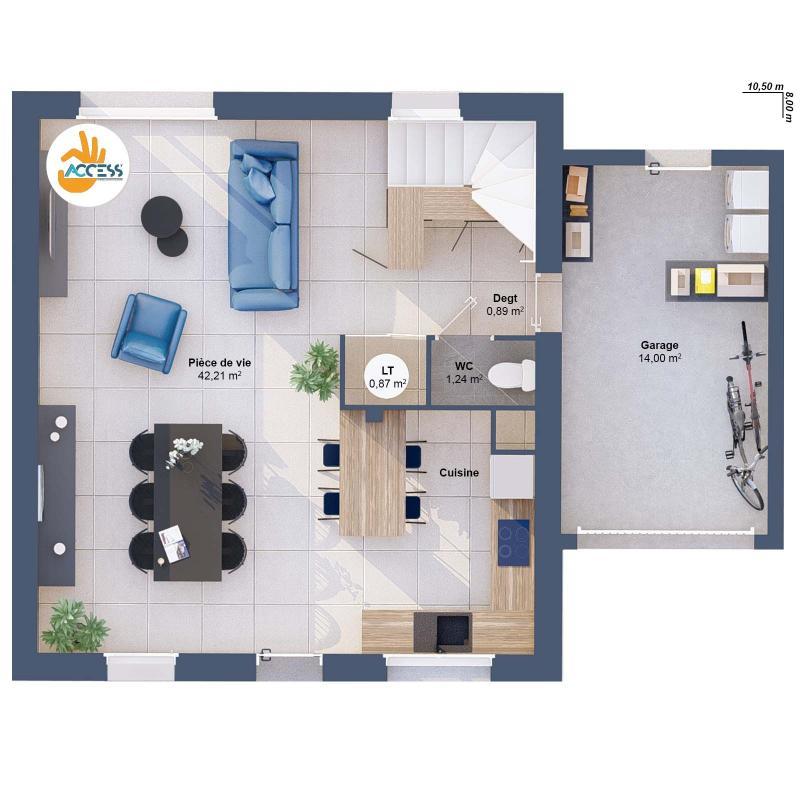 Maison - 89 m² - 5 pièces
